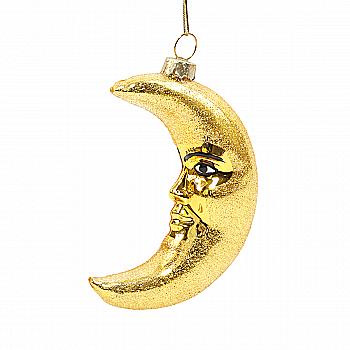 Ялинкова прикраса "Місяць золотий" 2,9*9,4 см, YQ1405387