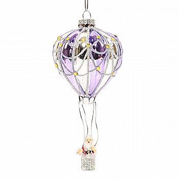 Ялинкова прикраса "Повітряна куля з Сантою" 7,5*9 см, YQ1408142