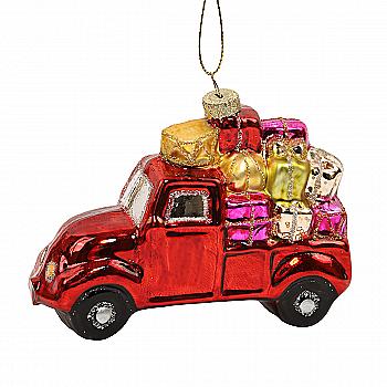 Ялинкова прикраса "Різдвяна  вантажівка-сюрприз" 12*4,7*8,5 см, YQ1458046