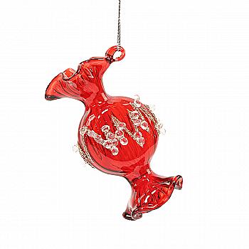 Ялинкова прикраса "Цукерка" 8*4*2 см, червоний, YQ1401207