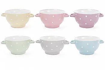 Пиала керамическая "Горох" 650 мл, пастель, 344-105