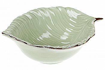 Пиала керамическая "Письмо" 250 мл, оливковое зеленое с золотом, 945-251