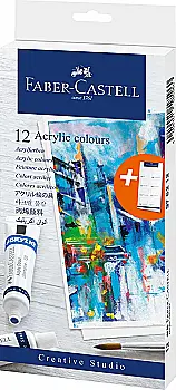 Фарба акрилова 12 кол. Creative Studio, 12 туб х 20 мл, 379212 Faber-Castell