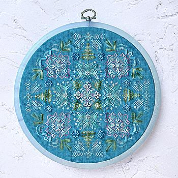 Набор для вышивания крестиком Х-206 "Зимная мандала" Ø17,5см (без пялец), TelaArtis