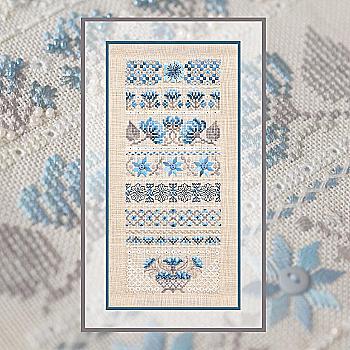 Набор для вышивания крестиком Х-510 "Волошковые узоры" 11*26 см, TelaArtis