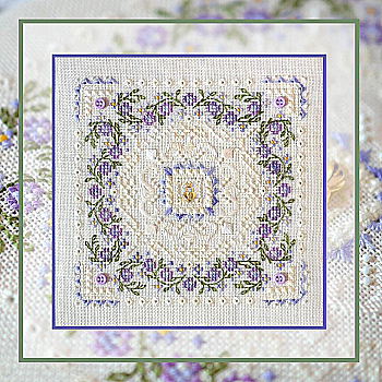 Набор для вышивания крестиком Х-601 "Черничный зефир" 12,5*12,5 см, TelaArtis