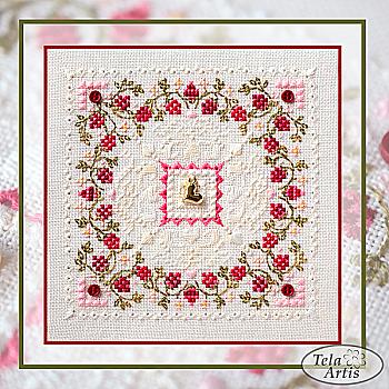 Набор для вышивания крестиком Х-604 "Малиновый зефир" 12,5*12,5 см, TelaArtis