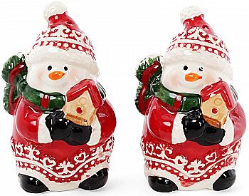 Набір для спецій Сніговик: сільничка і перечниця 8 см, 827-808