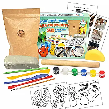 Глиняный набор для творчества 0,5 кг, GL-001