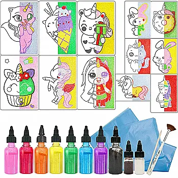 Дитячий набір для творчості "Картина з піску Sand Art 12 в 1", KP-008