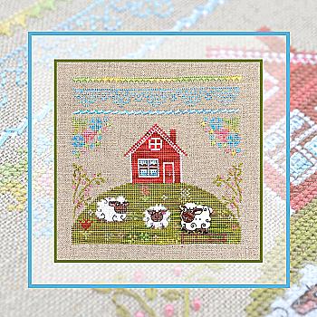 Набор для вышивания крестиком Х-028 "На лугу" 13,5*13,5 см, TelaArtis