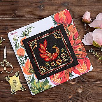 Набор для вышивания крестиком Х-053 "Петриковка. Вдохновение (Жар-птица)" 11*11 см, TelaArtis