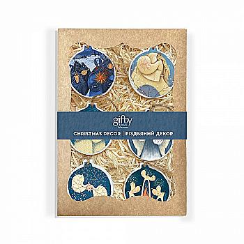 Набор из 6-ти елочных украшений "Святвечер", AA-0150126