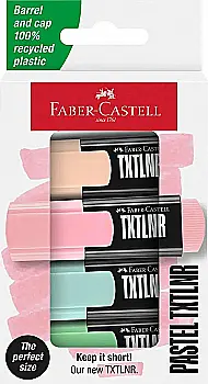 Набор мини-маркеров Textliner Pastel 4 цвета, 154214 Faber-Castell