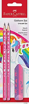 Набор чернографитных карандашей Unicorn Set + резинка, розовый, 111516 Faber-Castell