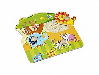 Іграшка дерев`яна Classic World "Вкладиш Тварини для малюків"
