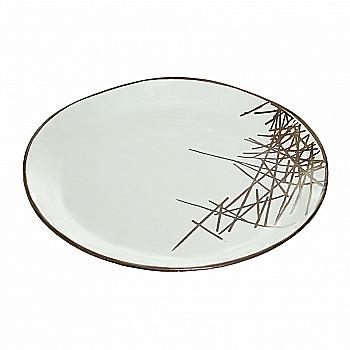 Тарелка "Розчерк" 26,5 см, белая, 106969