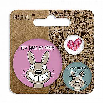 Комплект значков 56 мм, 38 мм, 25 мм, ZBK_17O006