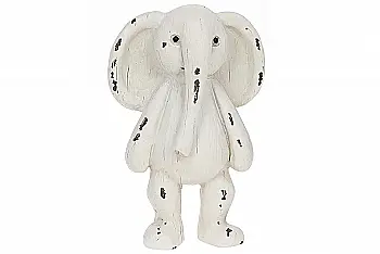 Декоративная статуэтка "Слоник", 10 см, состаренный белый, 450-920
