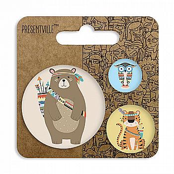 Комплект значков 56 мм, 38 мм, 25 мм, ZBK_17J001