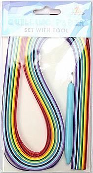 Набір паперу для квілінгу з Інструментом, 150аркушів 520x5мм, 15кольорів, щільність паперу 100г/м2