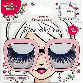 Накладные ресницы "Голубой акцент", Lukky, T21750