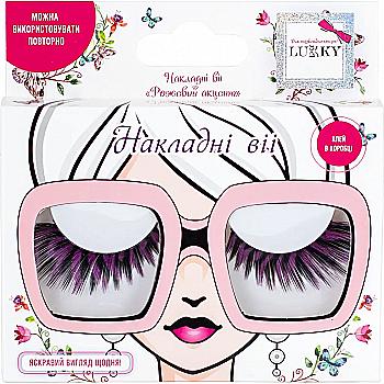 Накладные ресницы "Розовый акцент", Lukky, T21751