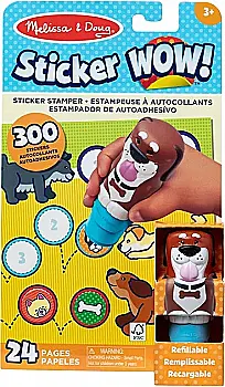 Набір з блокноту та штампу з наліпками "Цуценя", Melissa & Doug. Sticker WOW, SM93205/6074891