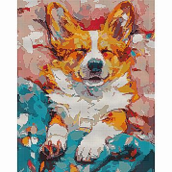 Алмазная мозаика SANTI "Любимый корги" 40*50 см на подрамнике, 956046
