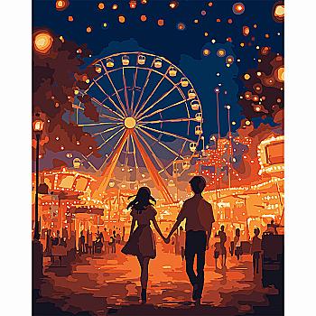 Картина за номерами SANTI "Перше побачення" 40*50 см, LED підсвітка, 956645