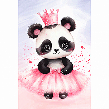 Холст грунтованный с контуром, 20*30 "Little Princess" хлопок, мелкое зерно, на основе ХДФ, Arteo