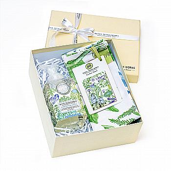 Подарочный набор "Хлопок и лен" MDW: жидкое мыло-пена 530 мл, полотенце кухонное, A2502CL