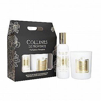 Подарунковий набір "Бавовна" Collines de Provence: спрей 100 мл, свічка 180 г, C3626COT