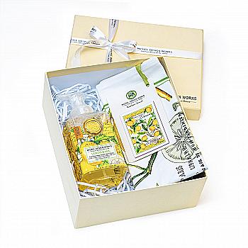 Подарочный набор "Лимонный базилик" MDW: жидкое мыло-пена 530 мл, полотенце кухонное, A2502LB