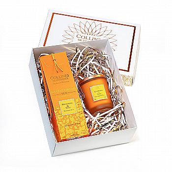 Подарунковий набір "Мандарин і юдзу" Collines de Provence: дифузор 100 мл, свічка 180 г, A2502MU