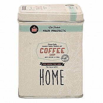 Подарункова коробка бляшана "Home, sweet home" сер, 5-32488