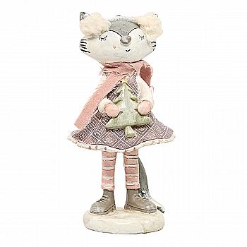 Фігура декоративна "Лисичка з ялинкою" 18 см, 831-175