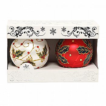 Набор елочных шаров "Рождественские цветы"