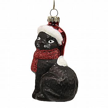 Ялинкова прикраса "Кіт у шапці" 4,8*5,7*10 см, YQ1406922