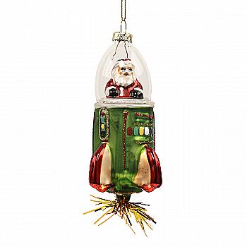 Елочное украшение "Санта в ракете" 6,7*19 см, YQ1465892