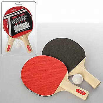 Набор для настольного тенниса №2: ракетки 2 шт, 1 шарик, MS0216