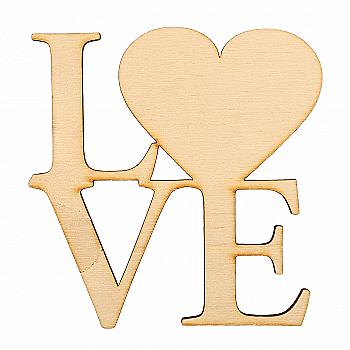 Заготівка дерев`яна День Валентина 4 мм/100*100 мм, ДСВ 026