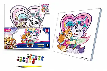 Набор для росписи по номерам в обложке 30х30 см "Щенячий патруль: Скай и Эверест", 913-008