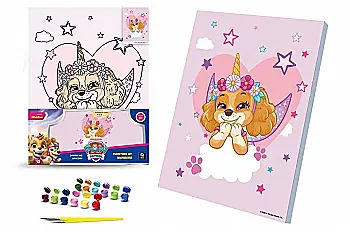 Набор для росписи по номерам в обложке 30х40 см "Блестящая единорожка", 914-010