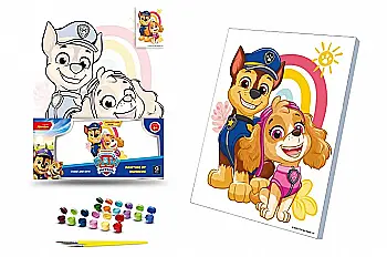 Набор для росписи по номерам в обложке 30х40 см "Щенячий патруль: Гончик и Скай", 914-011