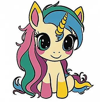 Набор для росписи по номерам 25х25 см "Радужная единорожка", 900-012