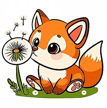 Набор для росписи по номерам 25х25 см "Лисенок", 900-003