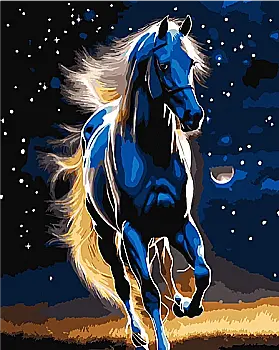 Набор для росписи по номерам 40х50 см "Гордый скакун", 900-015