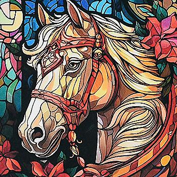 Набір з алмазною мозаїкою "Білий вершник" 30*30 см, DEEX16289, ТМ "Strateg"