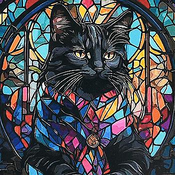 Набір з алмазною мозаїкою "Магія чорного кота" 30*30 см, DEEX16279, ТМ "Strateg"